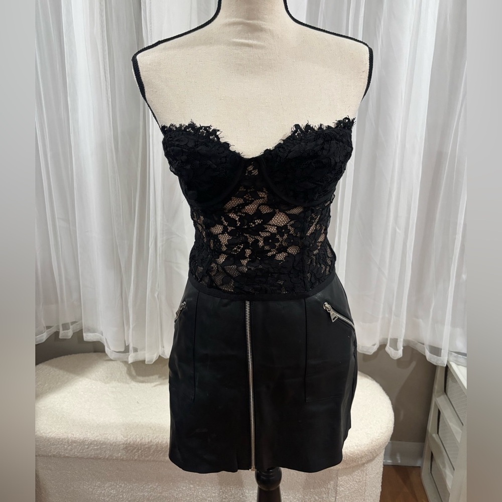 Express Black Lace Corset Top